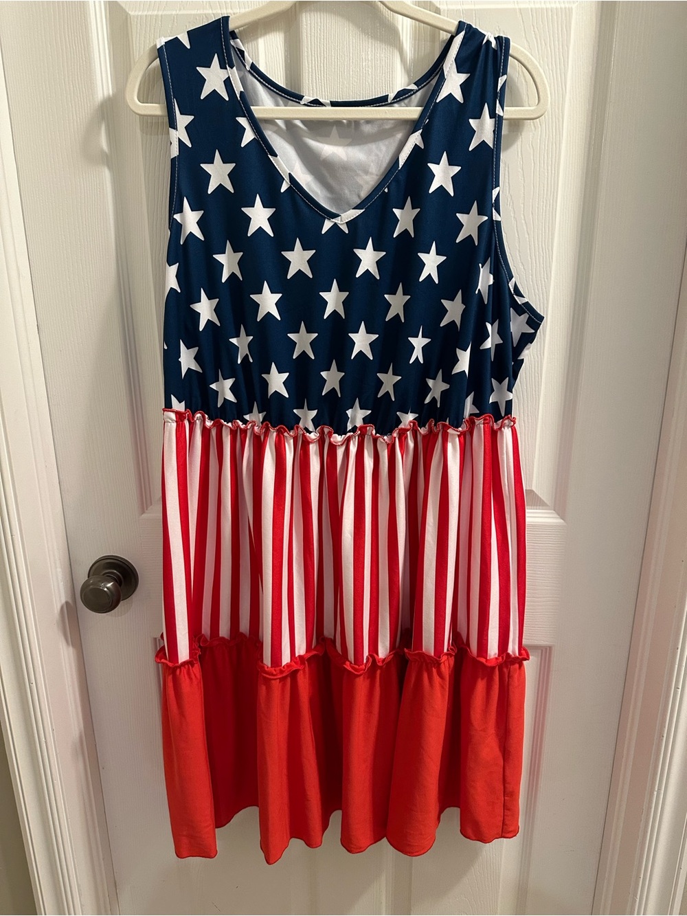 Women’s Patriotic Red, White & Blue Star Stripe Dress